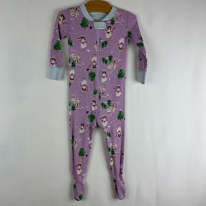 Hanna Andersson winter scene footed one piece pajama size 2
